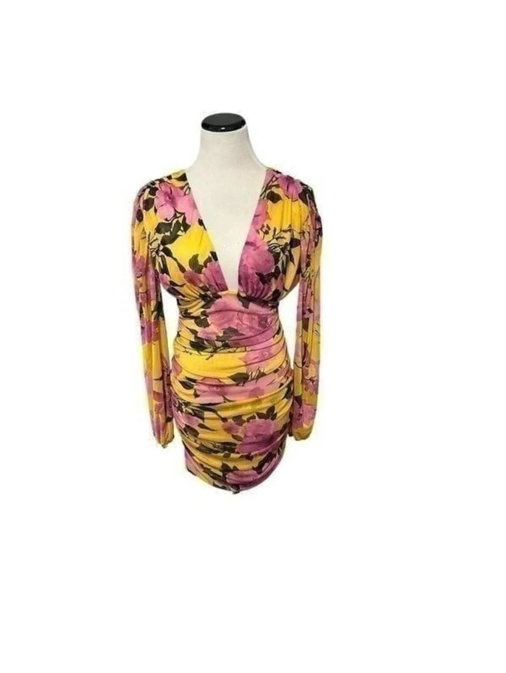ASOS Design Floral Ruched Dress Sz 6